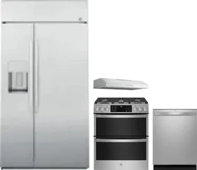 4 Piece Package Includes Refrigerator, Range, Hood And Dishwasher